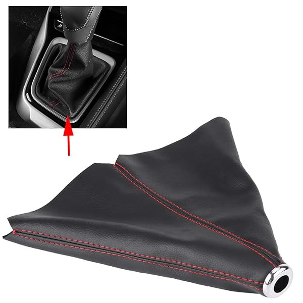 Dweekiy Universal Bright Black PU Leather Gear Shift Boot Cover - Dweekiy Gear Gaiter for Cars - View 5 of 10