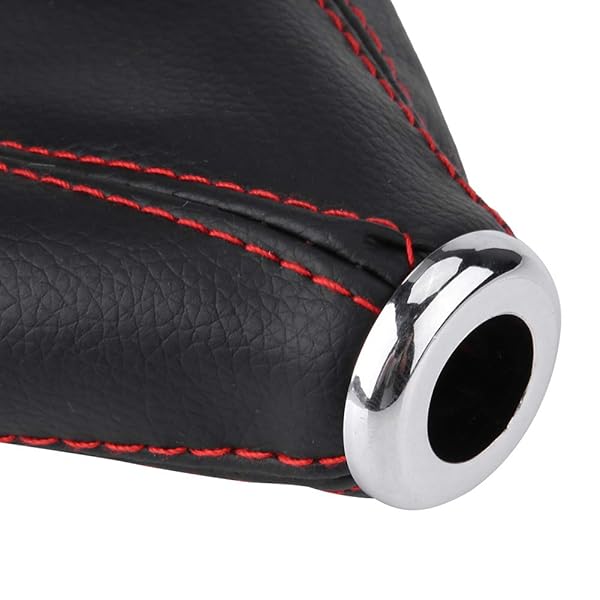 Dweekiy Universal Bright Black PU Leather Gear Shift Boot Cover - Dweekiy Gear Gaiter for Cars - View 9 of 10