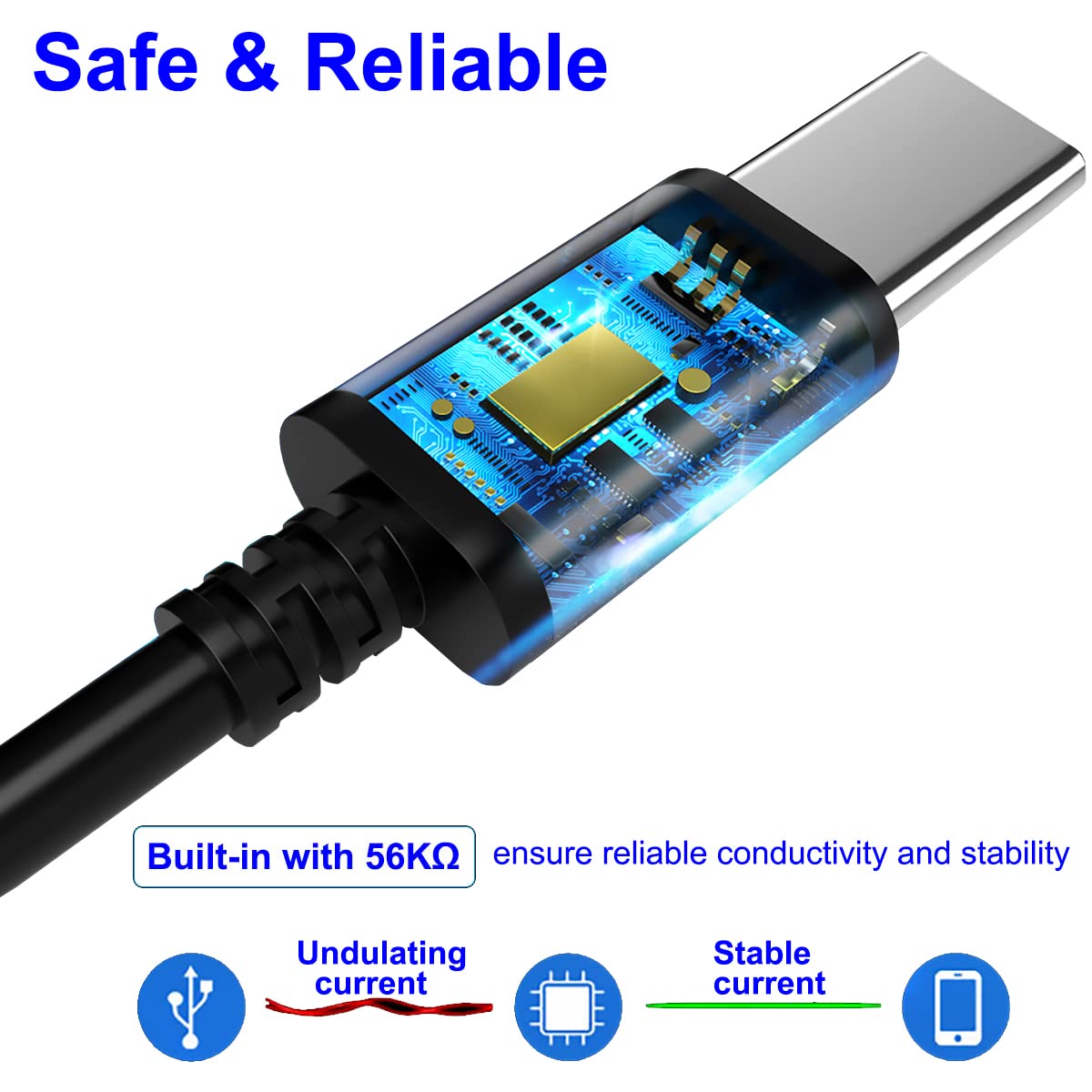 10mm Extended Tip USB-C to USB 3.0 Cable for iPhone 16 Pro Max Galaxy S25 S24 S23 Pixel 9 8 Phones with Case 2Pcs 1M Long Type C Cable - View 3 of 8