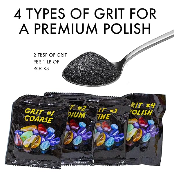 Blue Marble National Geographic Rock Tumbler Refill Kit 1 Lb Genuine Rough Agate Rocks Tumbling Supplies Grit and Jewelry Accessories - View 3 of 6