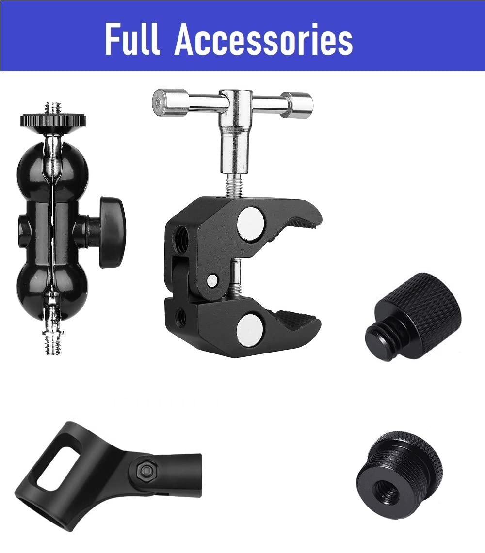 AceTaken Microphone Clip Mic Clamp Mount Holder for Shure Sennheiser Blue Yeti and Nady Microphones - View 2 of 9