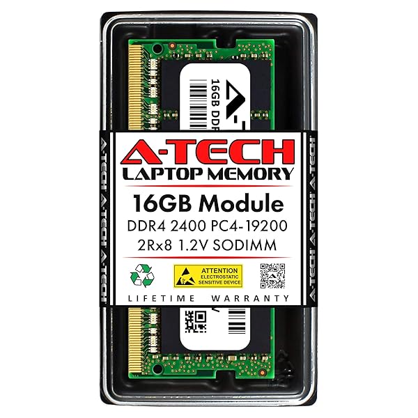 A-Tech ATech 16GB DDR4 RAM Replacement for Crucial CT16G4SFD824A 2400MHz SODIMM 260-Pin Memory Module