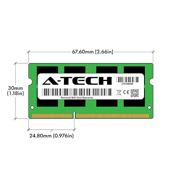 A-Tech A-Tech 8GB DDR3 RAM Replacement for Crucial CT8G3S160BM 1600MHz PC3L-12800 SODIMM Memory Module 204-Pin 1.35V - View 7 of 7