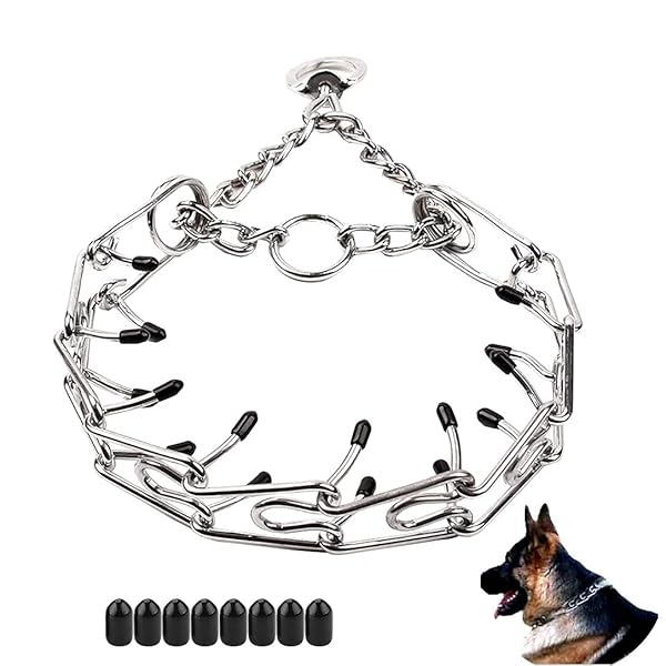 Love Dream Love Dream Dog Prong Training Collar Adjustable Metal Choke Collar with Comfort Tips for Small Medium Large Dogs