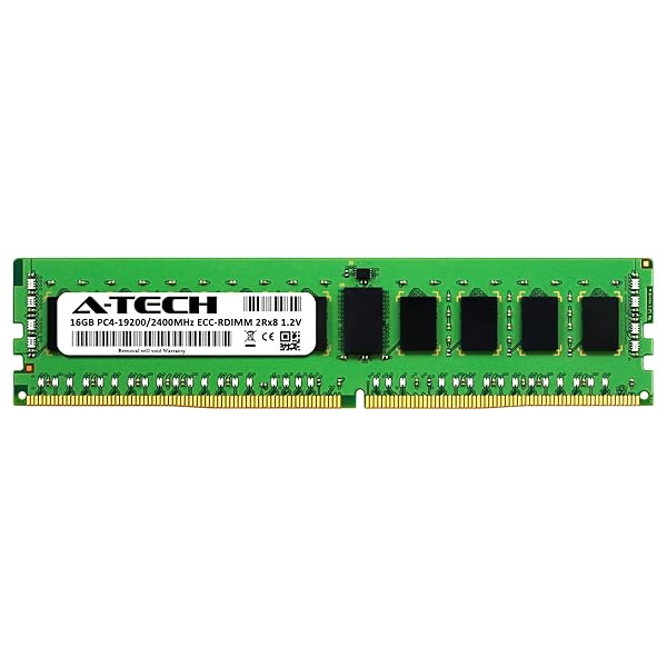 A-Tech ATech 16GB DDR4 2400MHz RAM Replacement for Hynix HMA82GR7AFR8N-UH ECC Registered Memory Module 288-Pin DIMM - View 3 of 3
