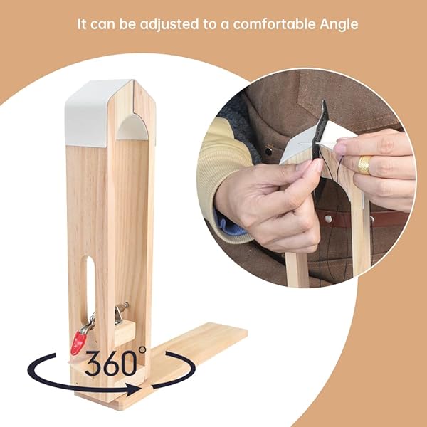 FASTTOBUY FASTTOBUY Leather Stitching Pony: DIY Table Clamp for Hand Stitching with Sand Strips & Papers - View 7 of 8