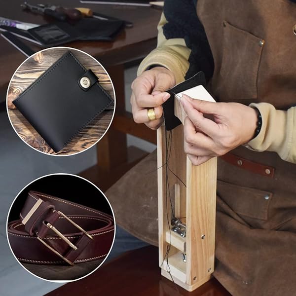 FASTTOBUY FASTTOBUY Leather Stitching Pony: DIY Table Clamp for Hand Stitching with Sand Strips & Papers - View 8 of 8