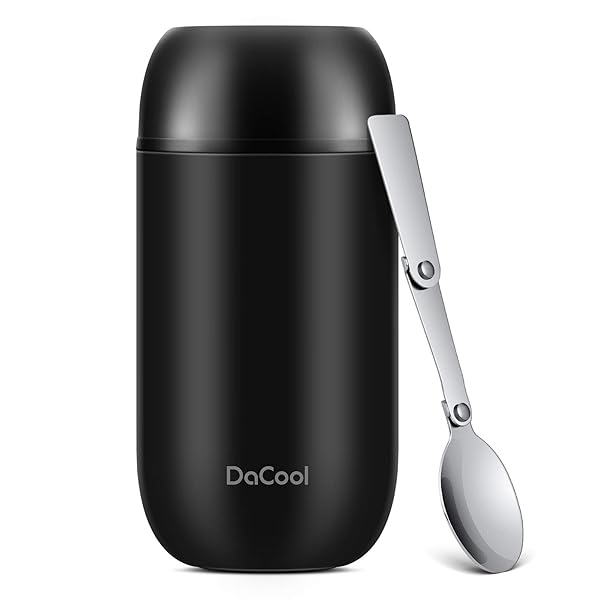 DaCool DaCool 24 oz Insulated Food Jar - Leakproof Stainless Steel Thermo for Hot Food, Perfect for Office, Travel & Outdoors