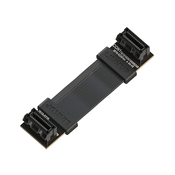 LINKUP Flexible SLI Bridge Cable for NVIDIA GPUs - High-Speed 85 Ohm Design, Premium Shielding, 4 cm Length
