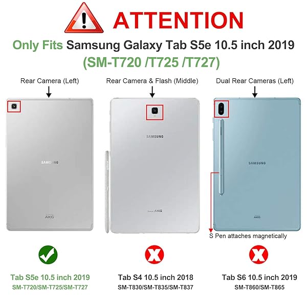 BRAECN BRAECN Protective Case for Samsung Galaxy Tab S5e 10.5 Inch 2019 Hybrid Rugged Shockproof Silicone Cover with Hand Strap and Stand Rose - View 2 of 8