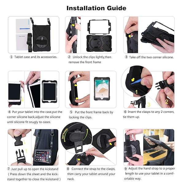 BRAECN BRAECN Protective Case for Samsung Galaxy Tab S5e 10.5 Inch 2019 Hybrid Rugged Shockproof Silicone Cover with Hand Strap and Stand Rose - View 8 of 8