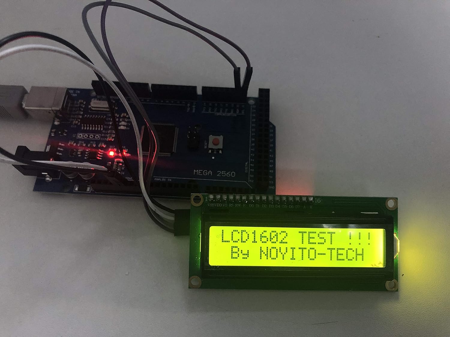 NOYITO NOYITO 1602 16x2 LCD Module with Yellow-Green Backlight & IIC Driver - Compatible with UNO R3 & MEGA2560 (Pack of 2) - View 3 of 9