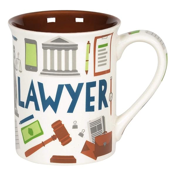 Enesco Enesco Our Name is Mud Lawyer Coffee Mug - 16oz Multicolor Gift for Legal Professionals