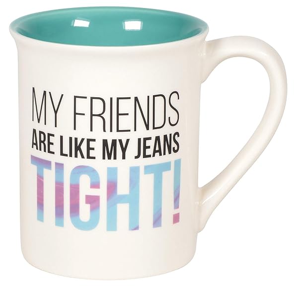 Enesco Enesco Our Name is Mud Jeans Friendship Coffee Mug - 16oz Multicolor Gift for Friends