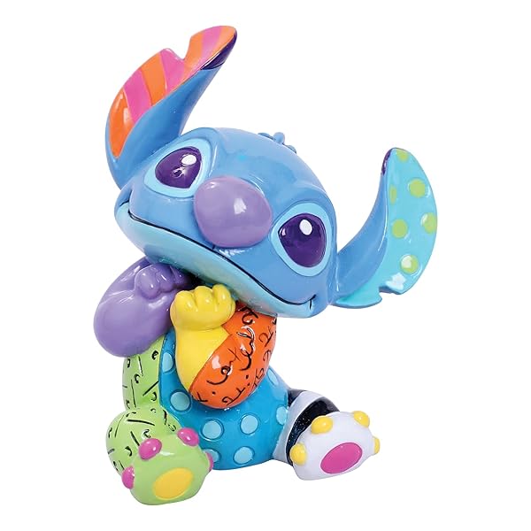 Enesco Disney Britto Lilo & Stitch Miniature Figurine - 3.54 Inch Colorful Collectible