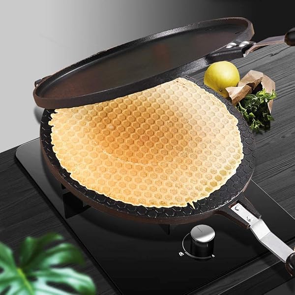 Hztyyier Non-Stick Waffle Maker Baking Pan - Aluminum Alloy Griddle for Perfect Cakes & Egg Rolls