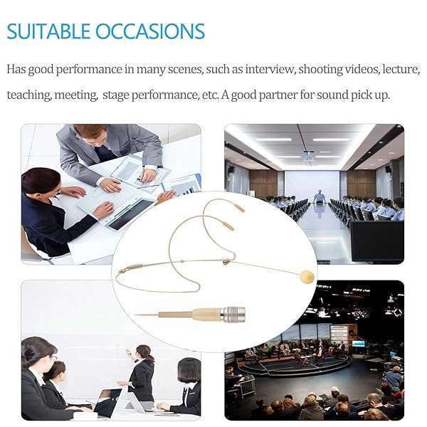 Sujeetec Buy Sujeetec Headworn Microphone Headset for Audio Technica - Perfect for Lectures, Theater, Podcasts & Live Performances - Beige - View 8 of 10