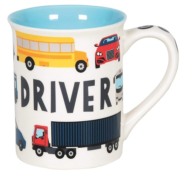 Enesco Enesco Our Name is Mud Driver Pattern Coffee Mug - 16oz Multicolor | Perfect Gift for Occupations