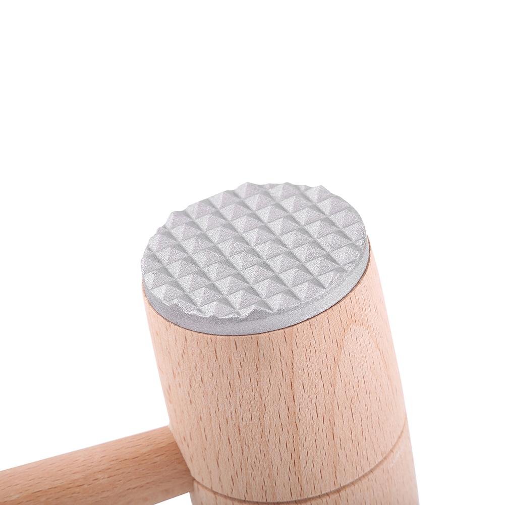 Hztyyier Wooden Dual-Sided Meat Tenderizer Mallet Kitchen Tool for Pounding Pork Lamb Chicken Steak Turkey - View 7 of 8