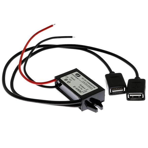 E-outstanding E-Outstanding DC Converter Module 12V to 5V 3A 15W Regulator Step Down Car Power Converter with Double USB Cable - View 3 of 5