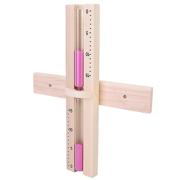 15-Minute Wooden Sauna Sand Timer - Wall-Mounted Rotating Hourglass for Heat Resistance & Style