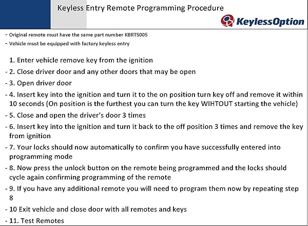 KeylessOption KeylessOption Keyless Entry Remote Control Car Key Fob for Suzuki SX4 07-09 Grand Vitara 06-12 KBRTS005 - View 3 of 3