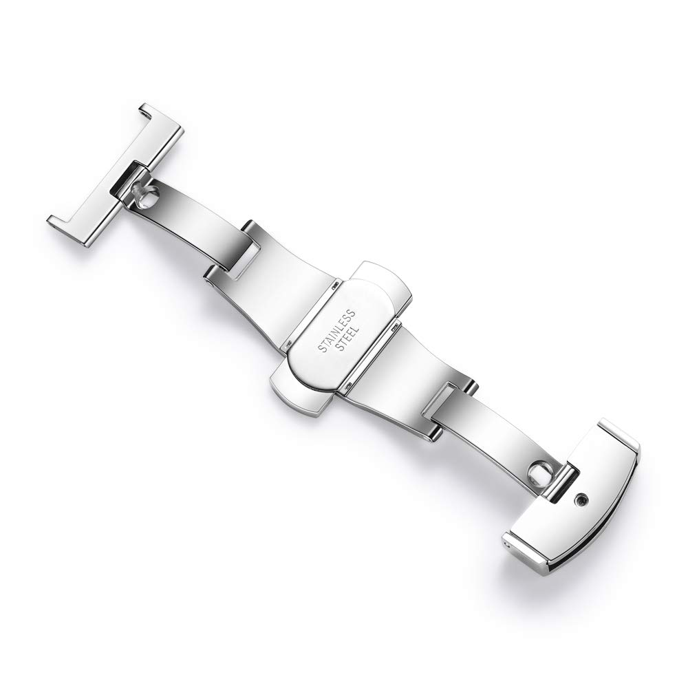 TEXNEWS TEXNEWS Stainless Steel Deployment Clasp Watch Band Buckle Available in Silver Gold Black Rose Gold Multiple Widths 14mm to 22mm - View 4 of 9