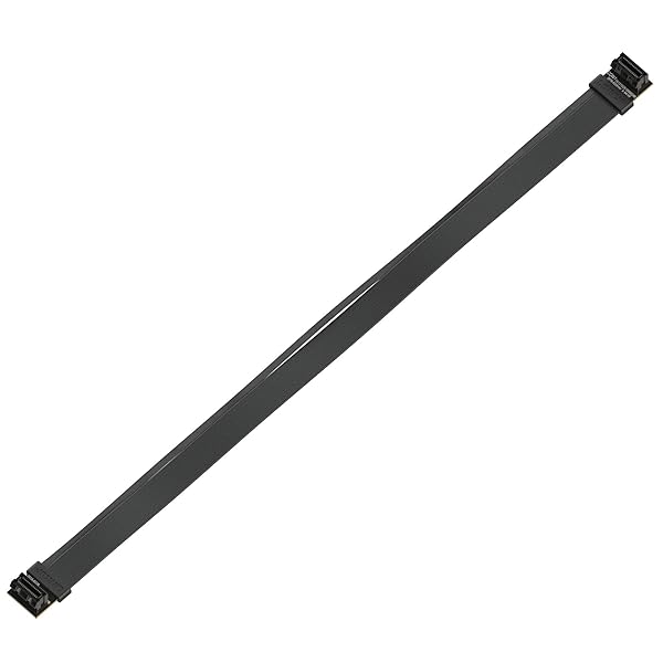 LINKUP LINKUP 40cm Flexible SLI Bridge Cable for NVIDIA GPUs - High-Speed, Premium Shielding, 85 Ohm Design