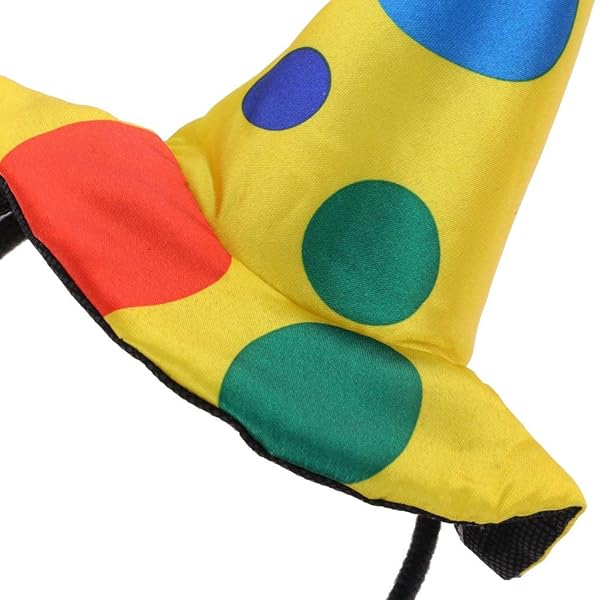 FRECI Jumbo Polka Dots Clown Hat Headband for Halloween Carnival Circus Costume Props - View 4 of 5