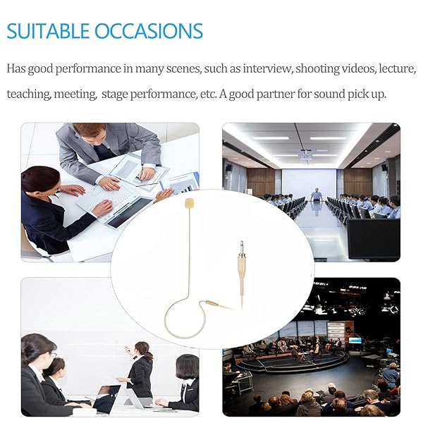 Sujeetec Buy Sujeetec Headset Microphone - 3.5mm Screw Lock, Beige Omnidirectional Earhook for Wireless Systems - View 6 of 9