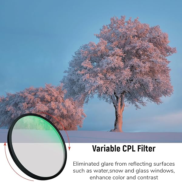 LENSKINS LENSKINS 72mm CPL Circular Polarizing Filter Ultra Slim Multi-Resistant Nano Coated German Optics Weather-Sealed with Lens Cloth - View 2 of 7