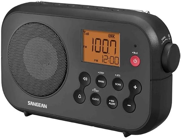 Sangean Buy Sangean PR-D12 Portable AM/FM NOAA Weather Alert Radio - Digital Tuning, Black - View 3 of 4