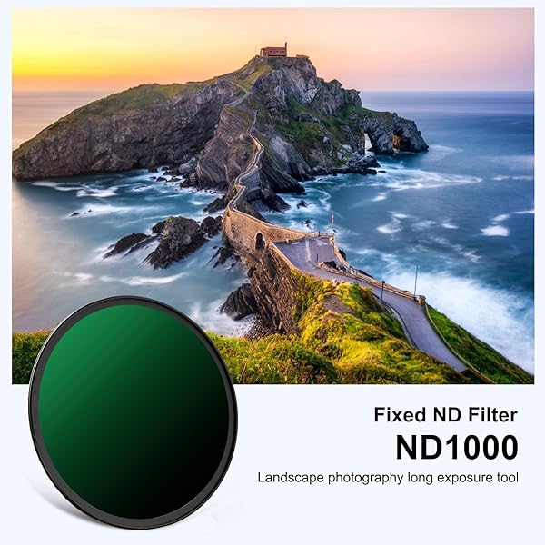 LENSKINS LENSKINS 72mm ND 1000 Filter 10 Stop Neutral Density for Camera Lenses Multi-Resistant Coated German Optics Weather-Seal with Lens Cloth - View 2 of 8