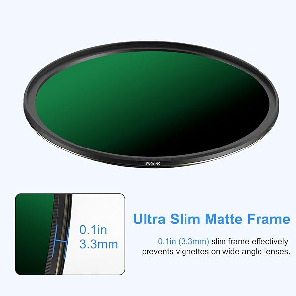 LENSKINS LENSKINS 72mm ND 1000 Filter 10 Stop Neutral Density for Camera Lenses Multi-Resistant Coated German Optics Weather-Seal with Lens Cloth - View 5 of 8