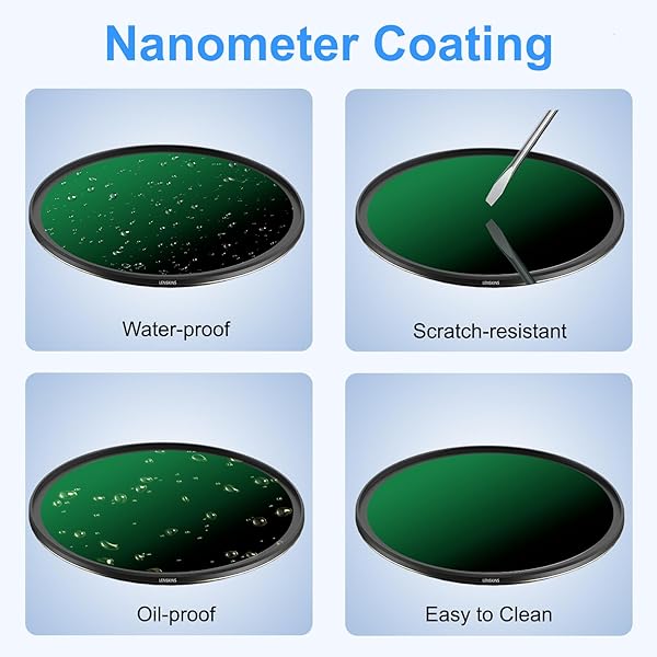 LENSKINS LENSKINS 72mm ND 1000 Filter 10 Stop Neutral Density for Camera Lenses Multi-Resistant Coated German Optics Weather-Seal with Lens Cloth - View 6 of 8