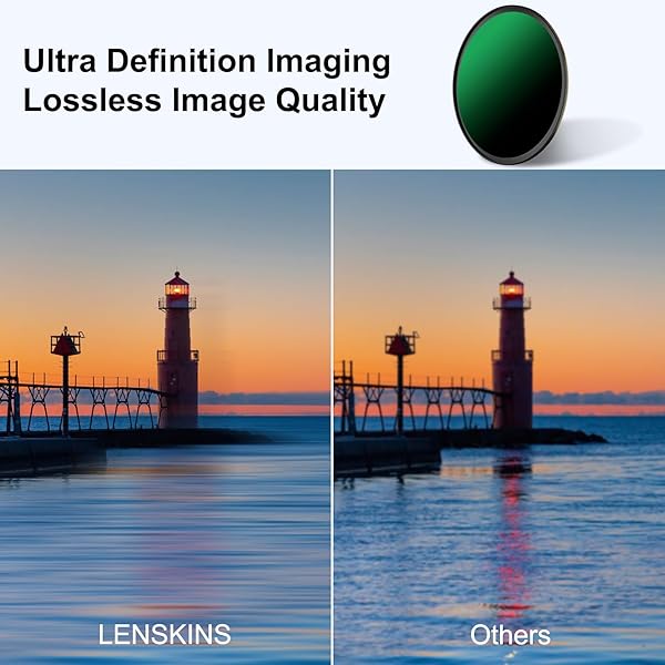LENSKINS LENSKINS 72mm ND 1000 Filter 10 Stop Neutral Density for Camera Lenses Multi-Resistant Coated German Optics Weather-Seal with Lens Cloth - View 7 of 8