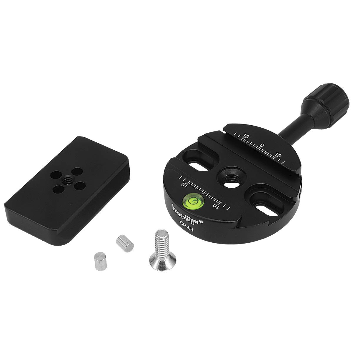 Haoge CP-64 Quick Release Clamp with RC4 Base Adapter for Manfrotto RC4 to Arca-Swiss Compatible Fit 400PL 405 410