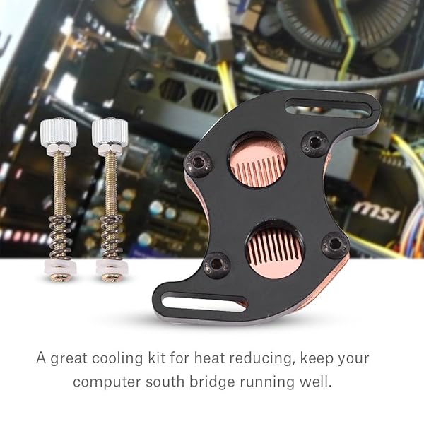 Fishlor Fishlor Mini South Bridge Water Cooling Block Kit - Red Copper Base for PC (4.4-5.8CM) - Efficient Cooling Solution - View 3 of 8