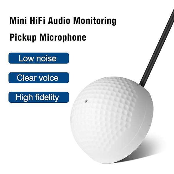 Tangxi PUSOKEI HiFi Audio Pickup Microphone,CCTV Surveillance Microphone 100mÂ² Wide Range,Sound Monitor Pickup for CCTV/IP Camera/DVR/NVR,White - View 4 of 10