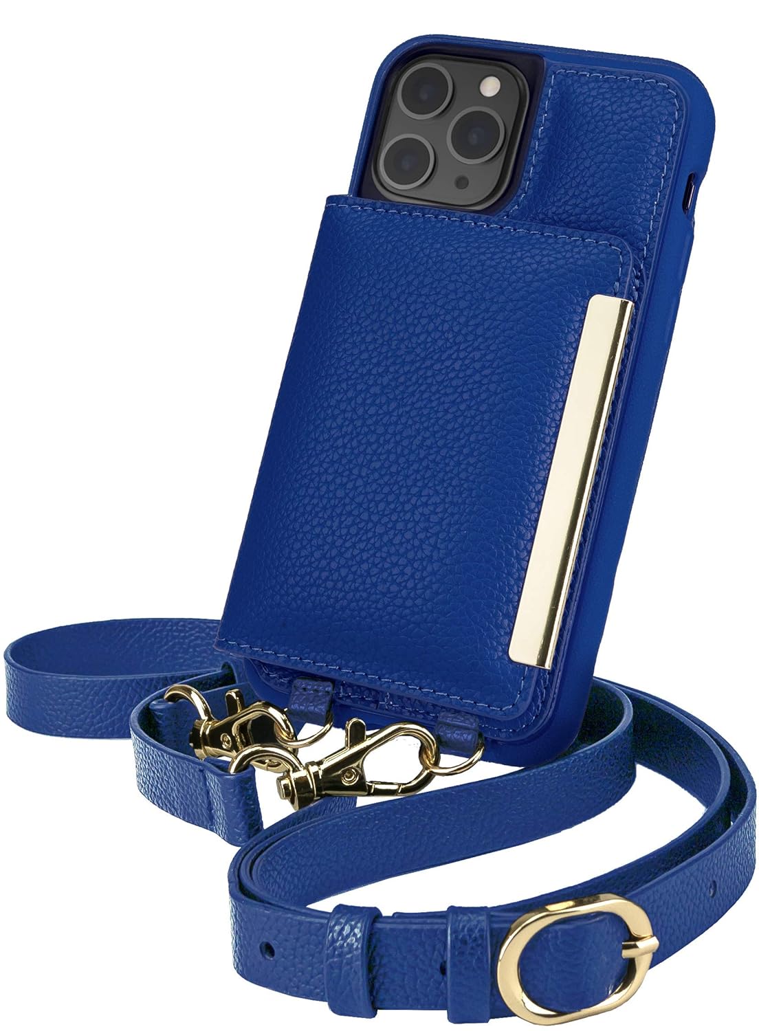 Smartish Smartish iPhone 11 Crossbody Case for Women - Stylish Stiletto Black-Silver Purse with Detachable Strap & Card Holder - View 6 of 9