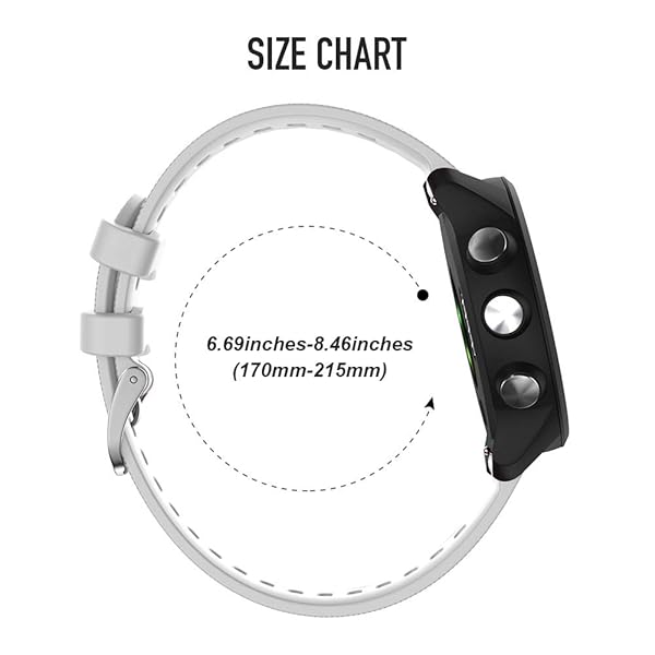 ANCOOL ANCOOL 20mm Silicone Watch Bands for Forerunner 245 645 Viomove HR Vivoactive 3 Smartwatches Black - View 7 of 7