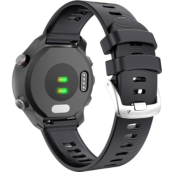 ANCOOL ANCOOL 20mm Silicone Watch Bands for Forerunner 245 645 Viomove HR Vivoactive 3 Smartwatches Black