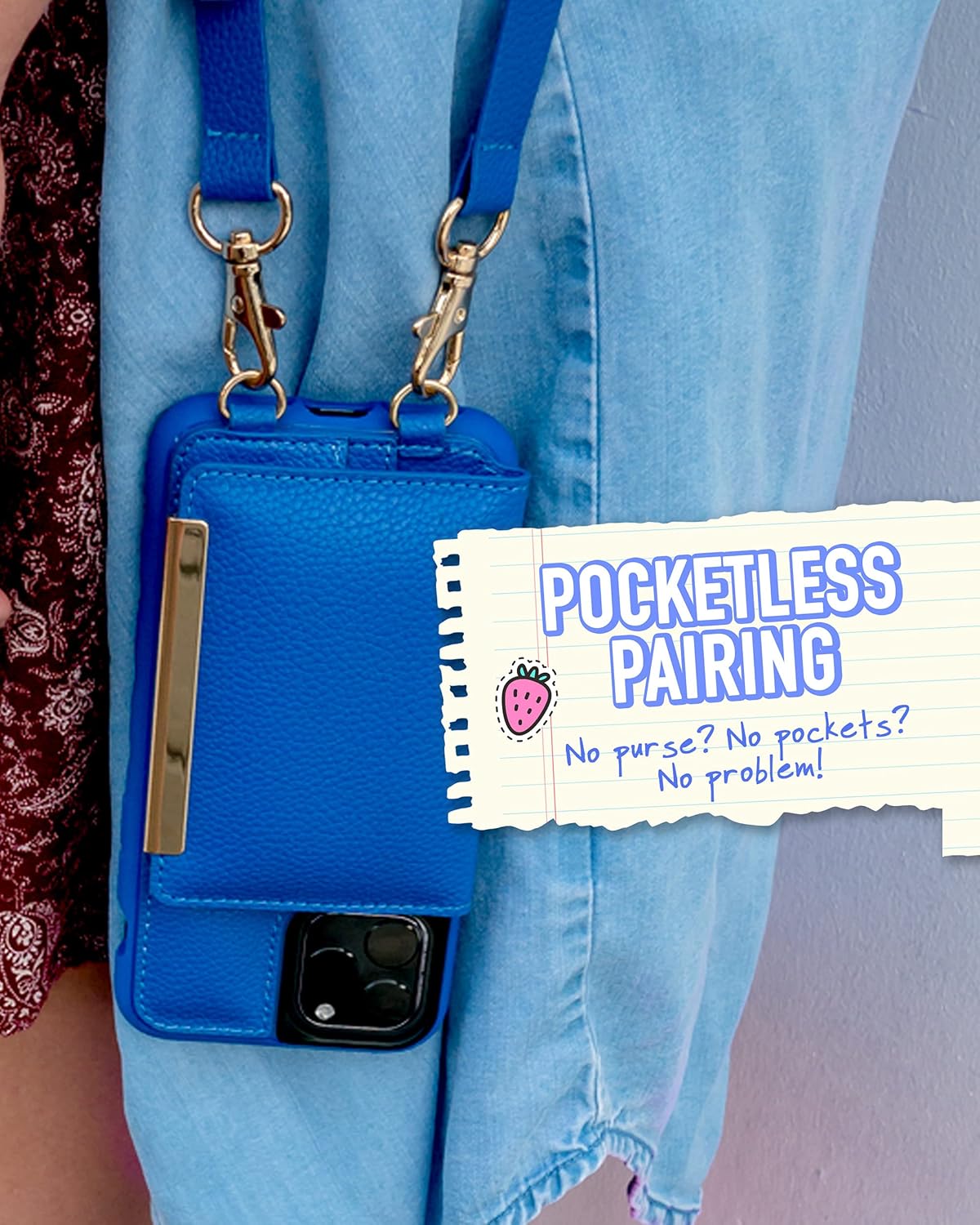 Smartish Smartish iPhone 11 Pro Max Crossbody Case for Women - Dancing Queen in Bath Bomb Blue | Purse, Clutch & Card Holder - View 3 of 9