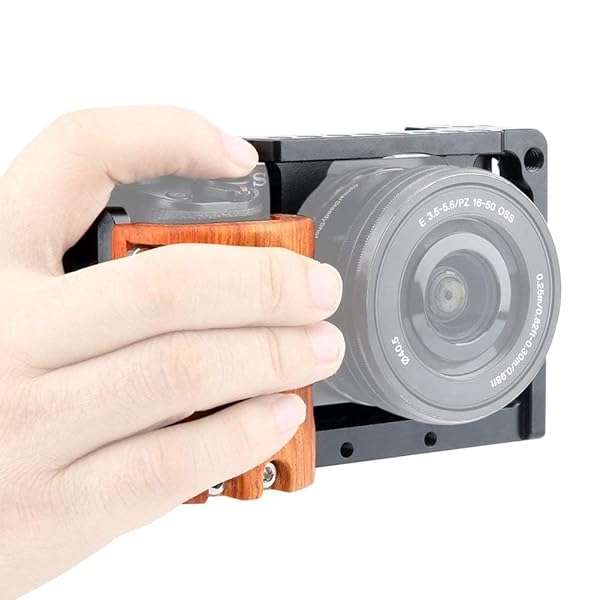 NICEYRIG NICRYRIG Cage Kit for Sony A6400 A6500 - Wooden Handle Grip & M2.5 Screw for Enhanced Filmmaking - View 8 of 9