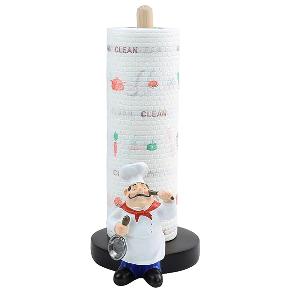 Stylish MASSJOY Chef Paper Towel Holder - Perfect for Kitchen, Cafe & Dessert Shop Decor