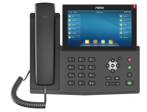Fanvil Fanvil X7 Enterprise VoIP Phone with 7 Inch Color Touch Screen and 20 SIP Lines for Enhanced Communication