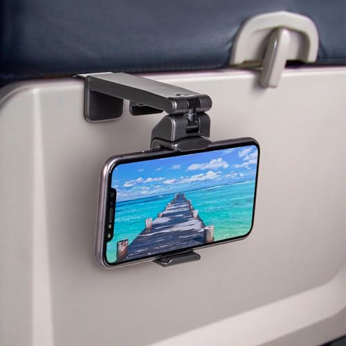 Perilogics Perilogics Universal in Flight Airplane Phone Holder Mount. Hands Free Viewing with Multi-Directional Dual 360 Degree Rotation. Pocket Size Must Have Airplane Travel Essential Accessory for Flying