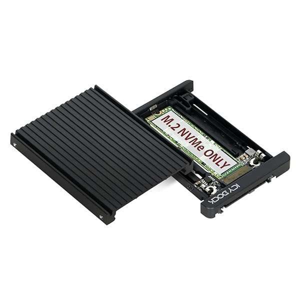 ICY DOCK "ICY DOCK EZConvert MB705M2P-B: M.2 NVMe to 2.5" U.2 SSD Converter with Heatsink for PCIe 3.0/4.0"