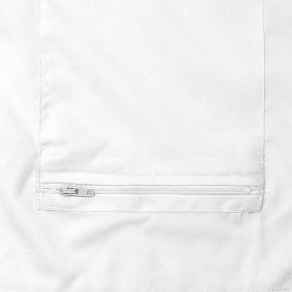 Barber Strong Barber Strong The Barber Vest for Men White Lightweight Hair Repellent Sleeveless with 3 Pockets and 2-Way Zipper Size Small - View 4 of 9