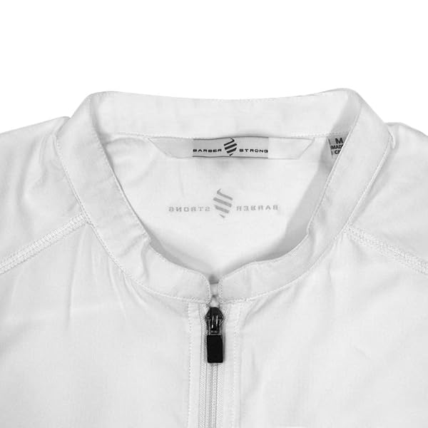 Barber Strong Barber Strong The Barber Vest for Men White Lightweight Hair Repellent Sleeveless with 3 Pockets and 2-Way Zipper Size Small - View 7 of 9